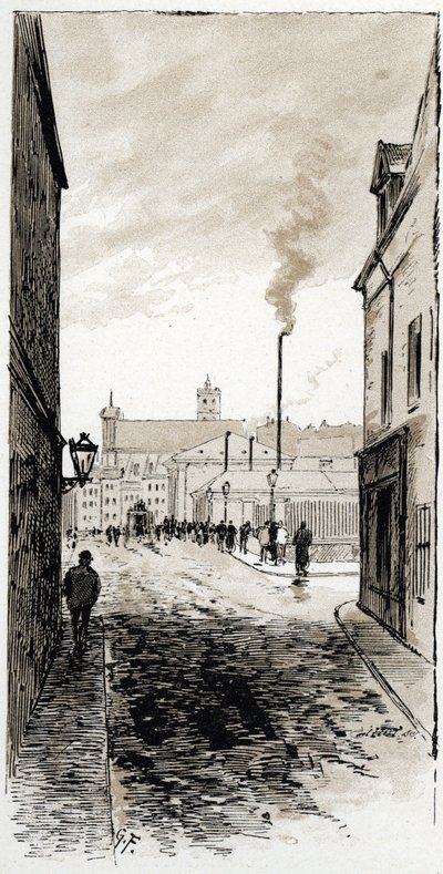 Vue de la morgue de Paris sur l