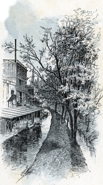 Vue des deux rivières Bièvre depuis le Boulevard d