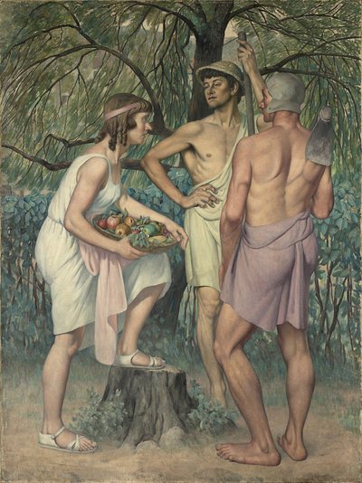 Retour des champs (triptyque, partie latérale) - Gustave Pierre
