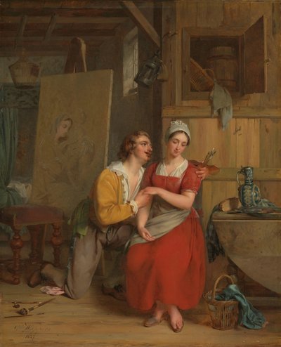 Anthony van Dyck courtisant son modèle - Gustave Wappers