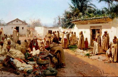 Scène de village arabe - Gustavo Simoni