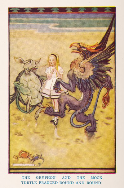 Le Griffon et la Fausse Tortue dansaient en rond, de Alice au pays des merveilles pour la nurserie / raconté pour la nurserie par Irene Pearl ; les illustrations de Gwynedd Hudson - Gwynedd M. Hudson