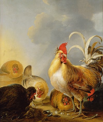 Un groupe de volailles de basse-cour - Gysbert Hondecoeter