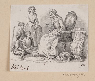 Illustration de "Bedstemoder" dans H.C. Andersen, "Contes et Histoires", Tome 2 - H.P. Hansen