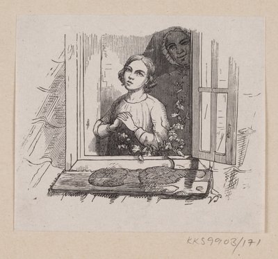 Illustration pour "Cinq dans une cosse de pois" dans H.C. Andersen, "Contes et histoires", Tome 2 - H.P. Hansen