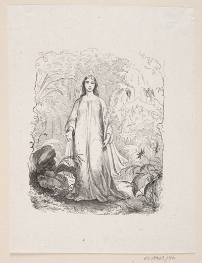 Illustration pour "Le Jardin du Paradis" dans H.C. Andersen, "Contes et Histoires", Tome 1 - H.P. Hansen