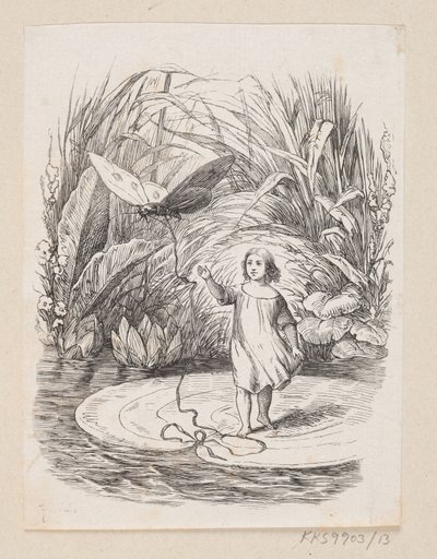 Illustration de "Poucette" dans H.C. Andersen, "Contes et histoires", Tome 1 - H.P. Hansen