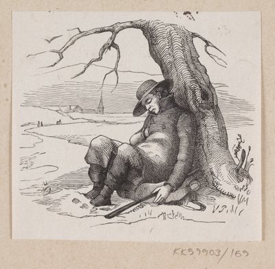 Illustration de "Sous le saule" dans H.C. Andersen, "Contes et histoires", Tome 2 - H.P. Hansen