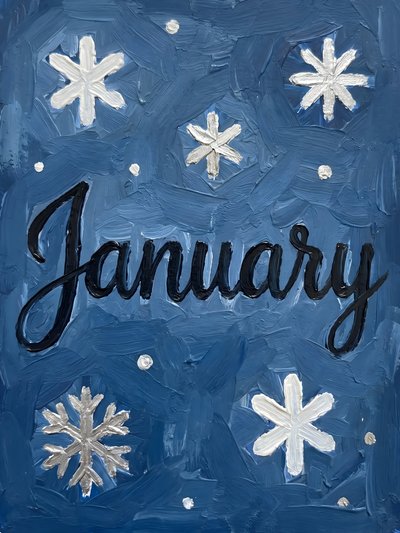 Janvier : flocons de neige d