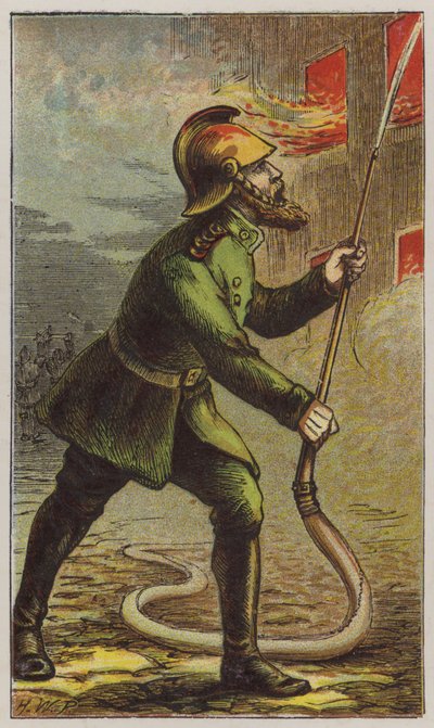Pompier (lithographie en couleur) - H.W. (after) Petherick