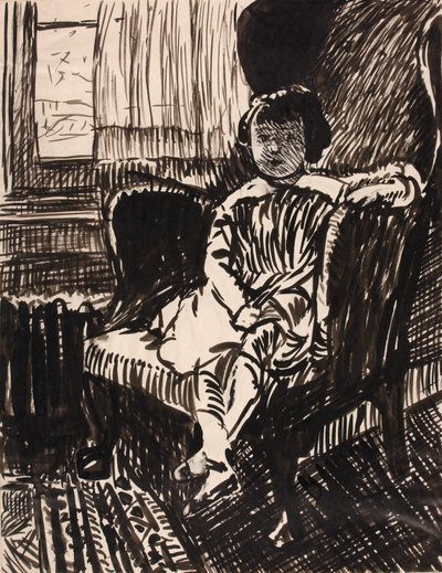 Sans titre (fille assise sur une chaise) - H. Lyman Sayen