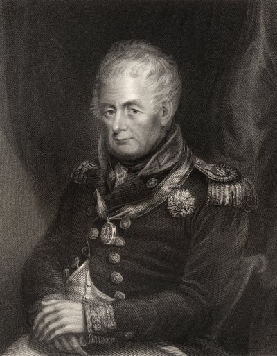 Amiral William Carnegie, gravé par Henry Cook, de 