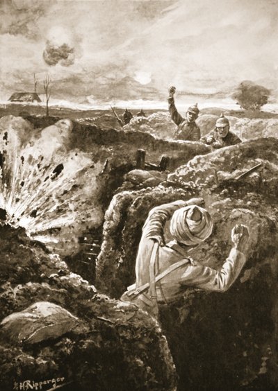 Lieutenant De Pass bombardant l