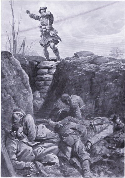 Le soldat Brown (Gordon Highlander) bombardant l