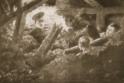 Le sous-lieutenant C.F.H. Calvert découvre et sauve deux hommes d