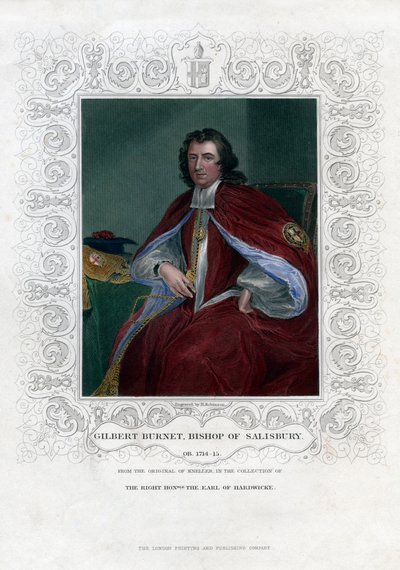 Gilbert Burnet, théologien et historien écossais, 19ème siècle - H. Robinson