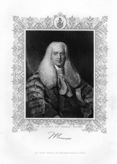 Sir Thomas Plumer, juge et politicien britannique - H. Robinson