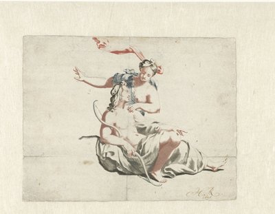 Chasseur et nymphe - H. Roucoma
