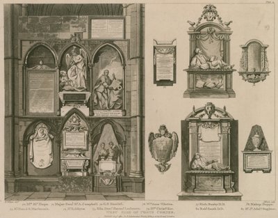 Côté ouest du Coin des Poètes, Abbaye de Westminster, Londres - H. Villiers