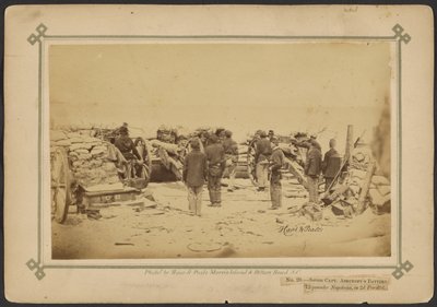 Section Batterie du capitaine Ashcroft, Napoléons de 12 livres, en 2e parallèle. - Haas and Peale