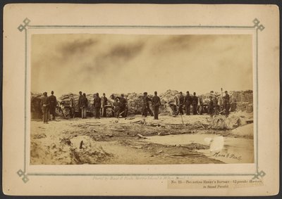 Deux sections, batterie Henry - obusiers de 12 livres en deuxième parallèle - Haas and Peale