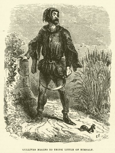 Gulliver commence à se déprécier (gravure) - after Hablot Knight Browne