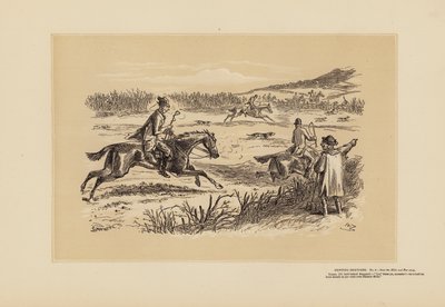 Croquis de chasse, n° 6, Par-dessus les collines et loin (gravure) - Hablot Knight (1815 92) Browne