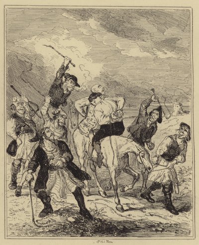 Meurtre de Gally et Chester par des contrebandiers - Hablot Knight Browne