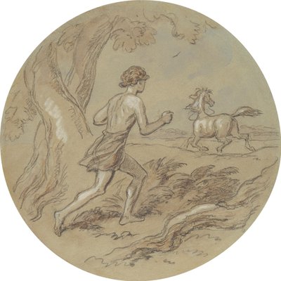 Un des dix-huit dessins pour une série de planches illustrant Vénus et Adonis - Hablot Knight Browne