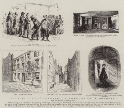 La Maison de Little Dorrit, la Vieille Prison de Marshalsea, Southwark - Hablot Knight Browne