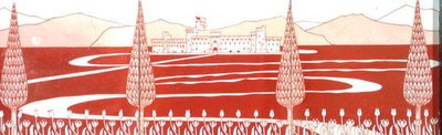 Paysage avec rangée d