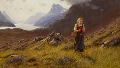 La laitière tricotant - Hans Andreas Dahl