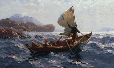 Femme, homme et enfant dans un Oselver - Hans Andreas Dahl