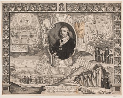 Gregers Krabbe à Torstedlund entouré de représentations allégoriques et de blasons - Hans Andreas Greys