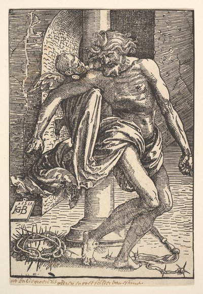 Christ avec les instruments de la torture soutenu par un petit ange, 1517 - Hans Baldung