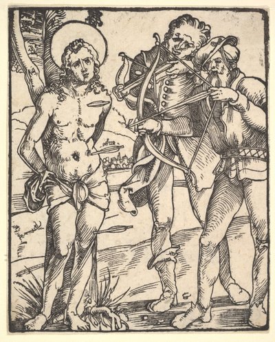 Martyr de Saint Sébastien avec deux arbalétriers - Hans Baldung
