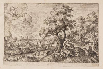 Planche 12, tirée de Paysages avec scènes de l