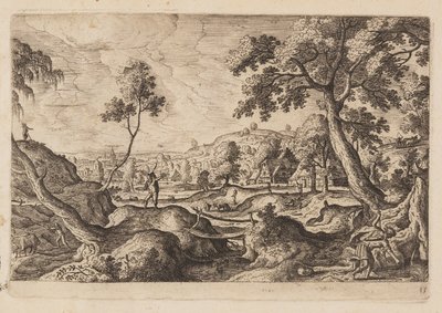 Planche 15, tirée de Paysages avec scènes de l