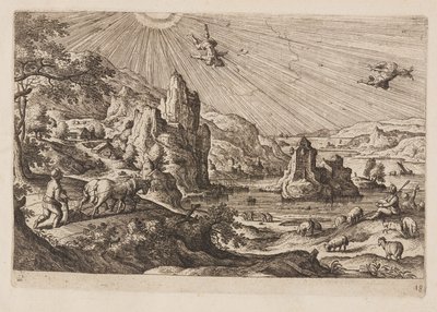 Planche 18, tirée de Paysages avec scènes de l