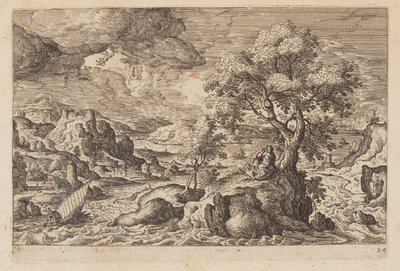 Planche 24, tirée de Paysages avec scènes de l