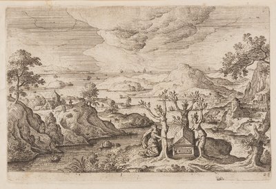 Planche 28, tirée de Paysages avec scènes de l
