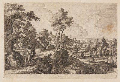 Planche 6, tirée de Paysages avec scènes de l