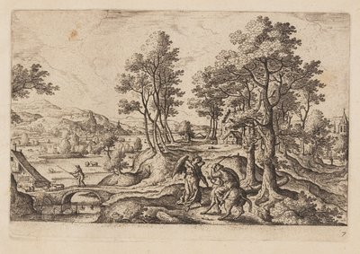 Planche 7, tirée de Paysages avec scènes de l