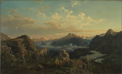 Les hauts plateaux norvégiens au lever du soleil - Hans Gude