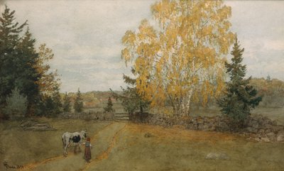 Coucher de soleil - Hans Gude