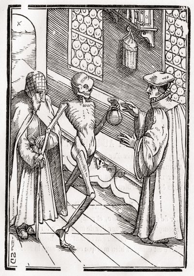 La mort vient chez le docteur, gravé par Georg Scharffenberg, tiré de 