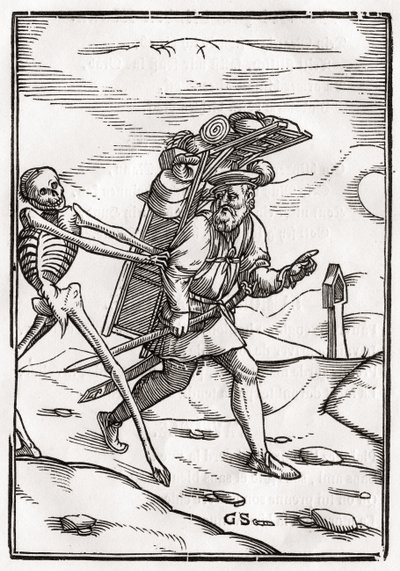 La mort vient au colporteur, gravé par Georg Scharffenberg, de 