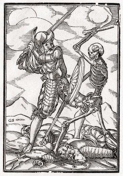 La Mort vient au Soldat, gravé par Georg Scharffenberg, de 