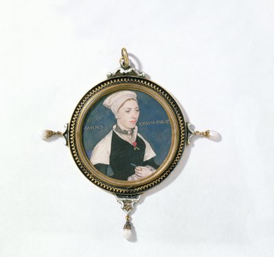 Jane Small, anciennement connue sous le nom de Mme Robert Pemberton, c.1540 (détail) - Hans Holbein der Jüngere