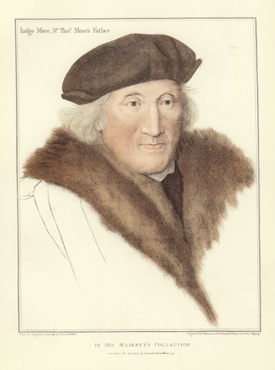 Sir John More, père de Sir Thomas More (aquatinte) - Hans Holbein der Jüngere